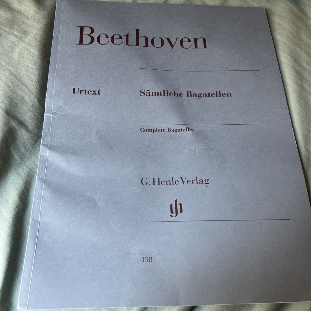 BEETHOVEN Samtliche Bagatellen URTEXT G HENLE VERLAG 158 Piano Sheet Music Book